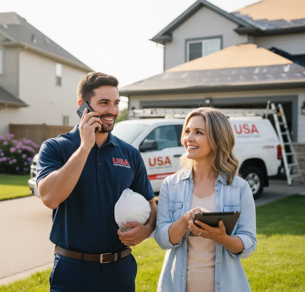 USA Roof Repair Experts customer support in Searsport